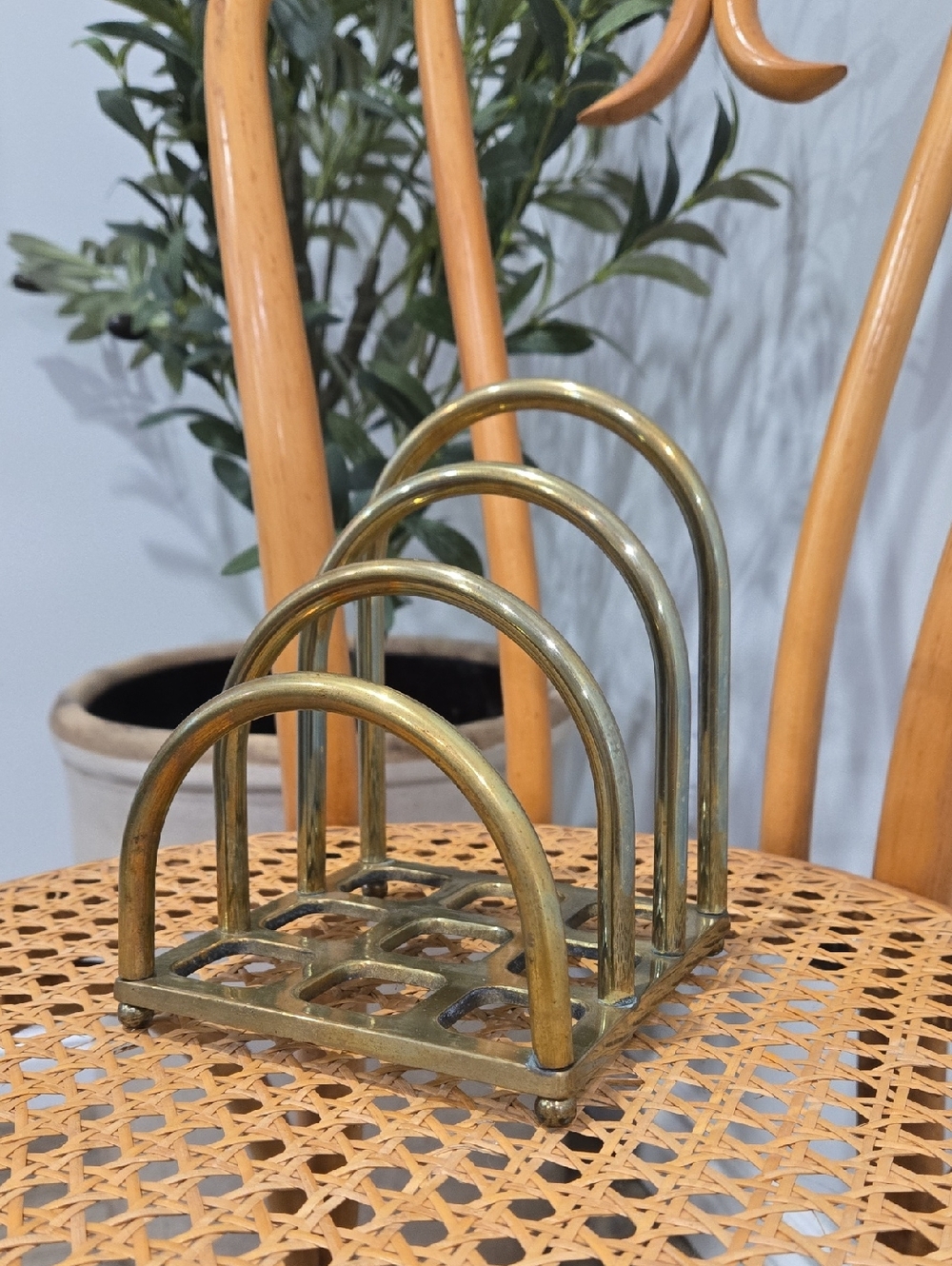 Brass Arched Letter Holder - Vintage Style
